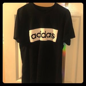 Black adidas tee